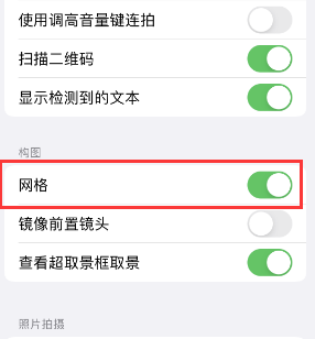 略阳苹果手机维修网点分享iPhone如何开启九宫格构图功能 