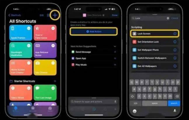 略阳苹果14锁屏维修店分享iPhone14升级iOS16.4后如何创建锁屏快捷方式 